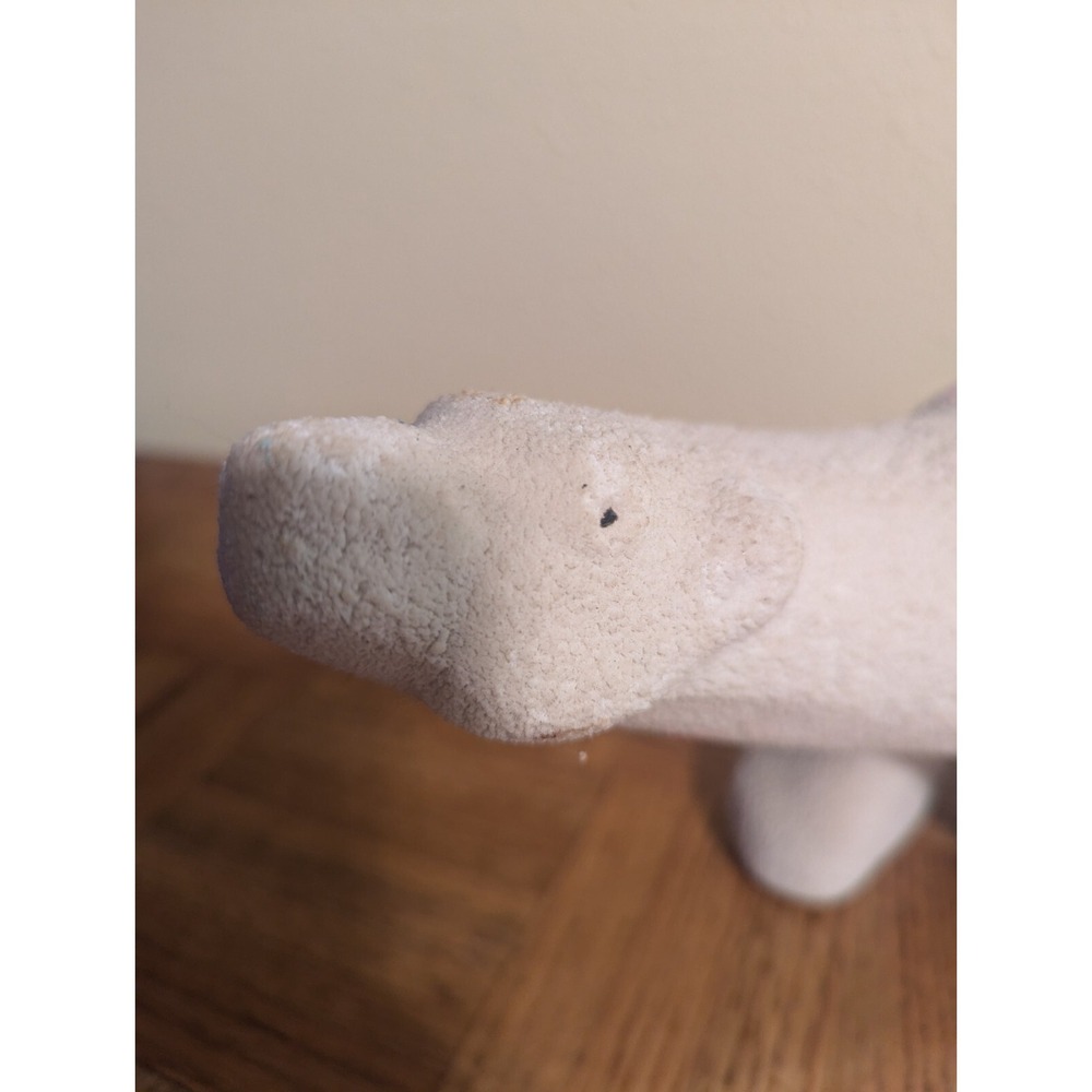 VINTAGE INUIT ESKIMO POLAR BEAR ART SCULPTURE Walking Bear Porcelain Textured - Picture 13 of 13